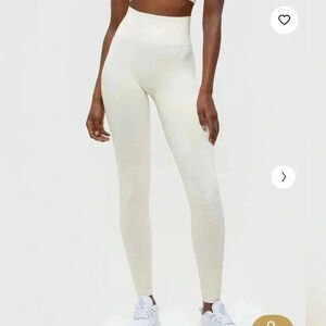 Women’s Best move trendy casual yoga athletic stretch cream seamless leggings XS